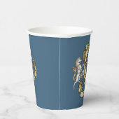 Bruce Clan Abzeichen Blue Personalisiert Pappbecher (Rechts)