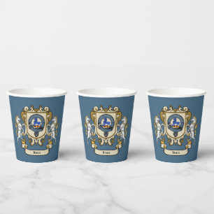 Bruce Clan Abzeichen Blue Personalisiert Pappbecher