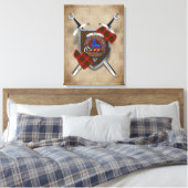 Bruce Clan Abzeichen Crossed Schwerter Canvas Prin Leinwanddruck (Insitu (Schlafzimmer))