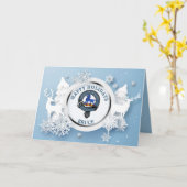 Bruce Clan Abzeichen Happy Holidays Karte (Gelbe Blume)