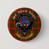 Bruce Clan Abzeichen & Tartan Button (Vorderseite)