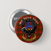 Bruce Clan Abzeichen & Tartan Button (Vorne & Hinten)