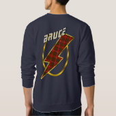 Bruce Clan Abzeichen & Tartan Lighting Bolt Sweatshirt (Rückseite)