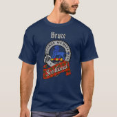 Bruce Clan Abzeichen & Tartan T-Shirt (Vorderseite)