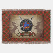 Bruce Clan Abzeichen & Tartan Throw Blanket Decke (Vorderseite)