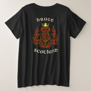 Bruce Clan Abzeichen & Tartan w/Motto T - Shirt