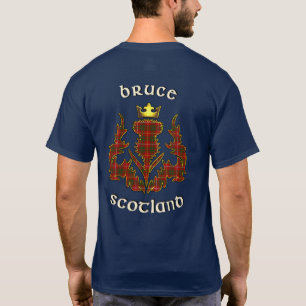Bruce Clan Abzeichen & Tartan w/Motto T-Shirt
