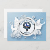 Bruce Clan Abzeichen w/Stags Postkarte (Vorne/Hinten)