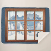 Bruce Clan Abzeichen Winter Szene groß Sherpadecke (Vorderseite (Horizontal))