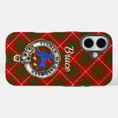 Bruce Clan Badge & Tartan iPhone / iPad case (Rückseite (Horizontal))
