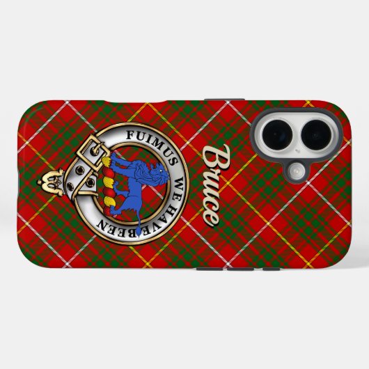 Bruce Clan Badge & Tartan iPhone / iPad case (Rückseite (Horizontal))