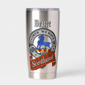 Bruce Clan Badge & Tartan Thermobecher (Rückseite)
