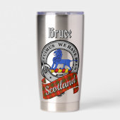 Bruce Clan Badge & Tartan Thermobecher (Vorderseite)