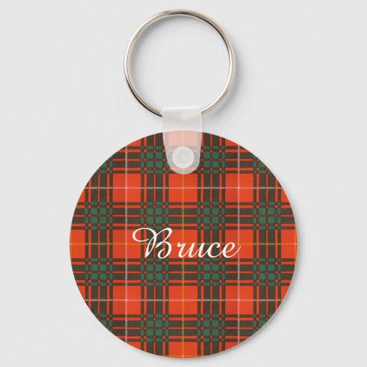 Bruce clan Kariert Scottish tartan Schlüsselanhänger (Vorderseite)