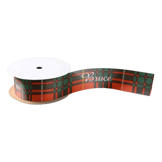 Bruce-Clan karierter schottischer Tartan Satinband (Spule)