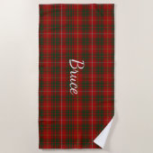 Bruce Clan Tartan Kariert Beach Towel Strandtuch (Vorderseite)