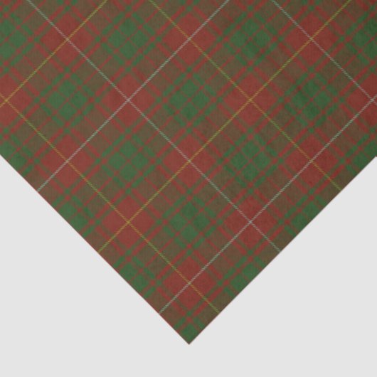 Bruce Clan tartan - Rote Grüntöne Seidenpapier (Ausschnitt)