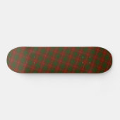 Bruce Clan tartan - Rote Grüntöne Skateboard (Horizontal)