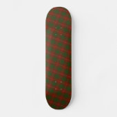 Bruce Clan tartan - Rote Grüntöne Skateboard (Vorderseite)