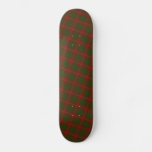 Bruce Clan tartan - Rote Grüntöne Skateboard (Vorderseite)