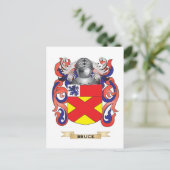Bruce Coat of Arms (Familienwappen) Postkarte (Stehend Vorderseite)
