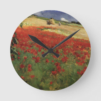 BRUCE, der Mohnblumenmohnblume Williams Blair Runde Wanduhr