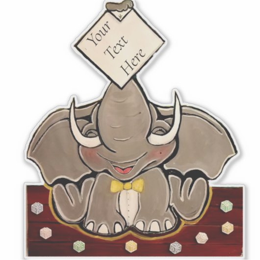 Bruce, der Sticker für Elefanten (Vorderseite)