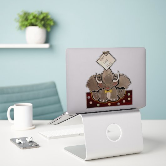 Bruce, der Sticker für Elefanten (Laptop auf Schreibtisch)