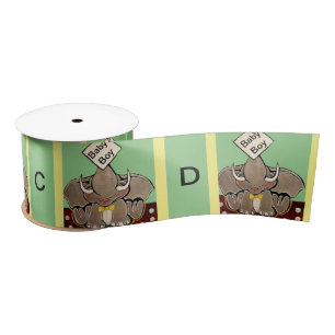 Bruce, die Elephant Speller Satin Ribbon Satinband
