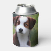 Bruce, die Grenz-Collie-Welpe, kann abkühlen Dosenkühler (Kanne Vorderseite)