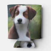 Bruce, die Grenz-Collie-Welpe, kann abkühlen Dosenkühler (Rückseite)