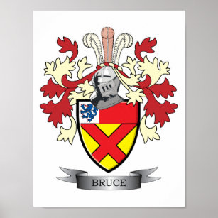 Bruce Familienwappen Coat of Arms Poster