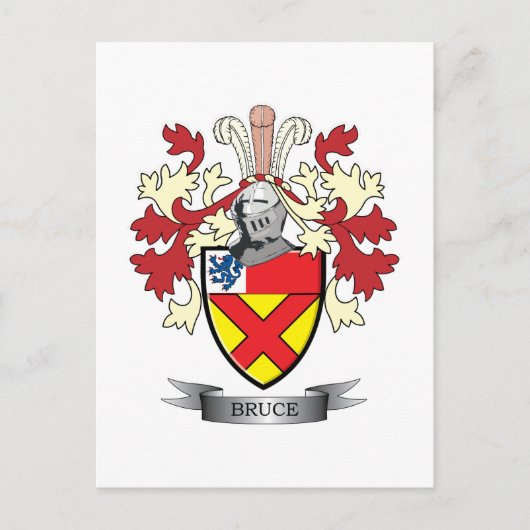 Bruce Familienwappen Coat of Arms Postkarte (Vorderseite)