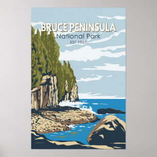 Bruce-Halbinsel Nationalpark Kanada Reise Kunst Poster
