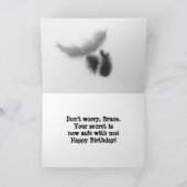 Bruce Happy Birthday Spaß Calico Persian Kitty Karte (Innenseite)