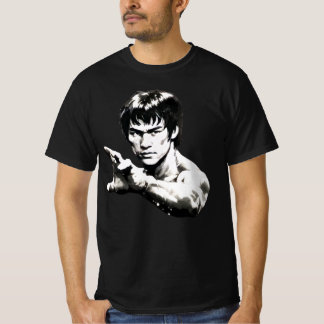 Bruce Lee Transparent Martial Arts Grafik T-Shirt