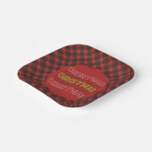 Bruce Modern Scottish Clan Tartan Weihnachten  Pappteller (Gewinkelt)