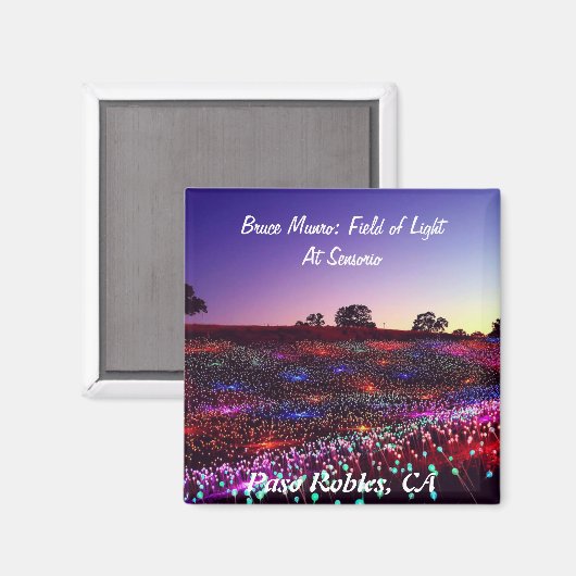 Bruce Munro, Field of Light, Paso Robles, CA. Magnet (Vorderseite/Rückseite)