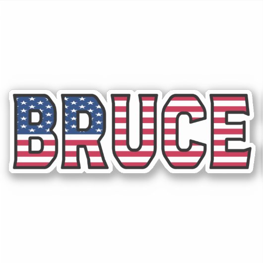 Bruce Name Vorname USA Sticker Stickerset (Vorderseite)
