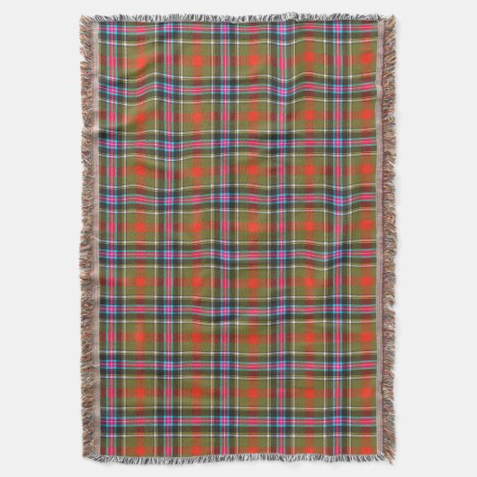 Bruce of Kinnaird Ancient Tartan Kariertes Muster Decke (Vorderseite Vertikal)