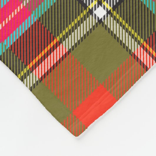 Bruce of Kinnaird Ancient Tartan Kariertes Muster Fleecedecke (Ecke)