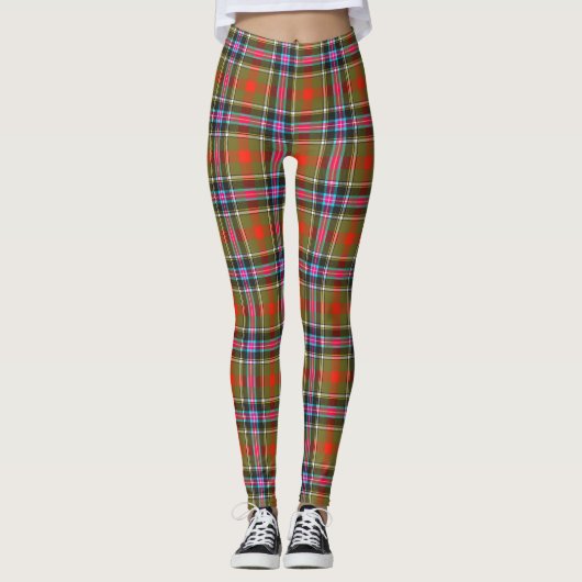 Bruce of Kinnaird Ancient Tartan Kariertes Muster Leggings (Vorderseite)