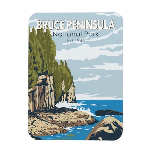 Bruce Peninsula National Park Kanada Reisen Kunst Magnet (Vertikal)