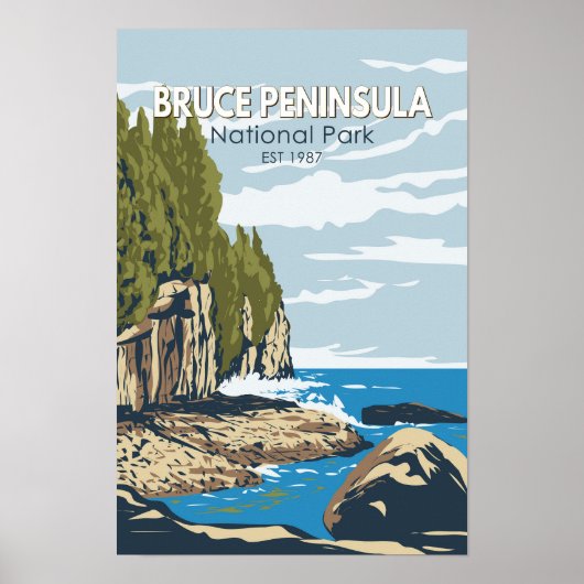 Bruce Peninsula National Park Kanada Reisen Kunst Poster (Vorne)