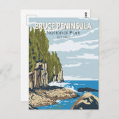 Bruce Peninsula National Park Kanada Reisen Kunst Postkarte (Vorne/Hinten)