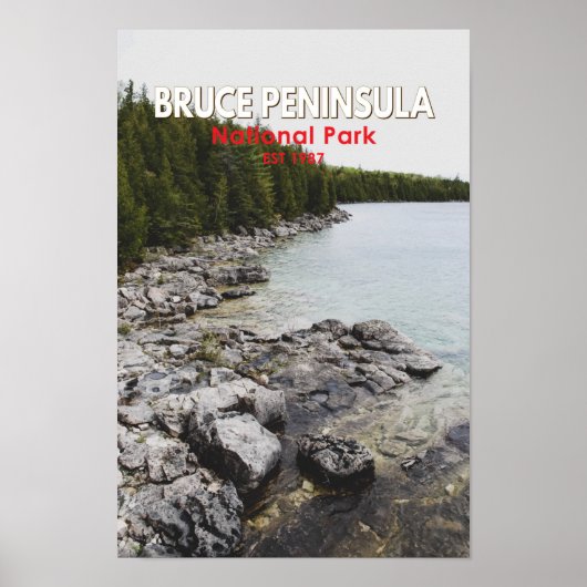 Bruce Peninsula Nationalpark Kanada Art Vintag Poster (Vorne)