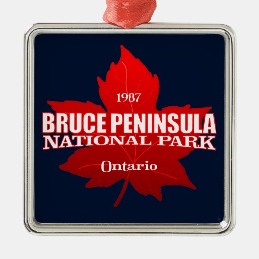 Bruce Peninsula NP (Ahornblatt) Ornament Aus Metall (Vorne)