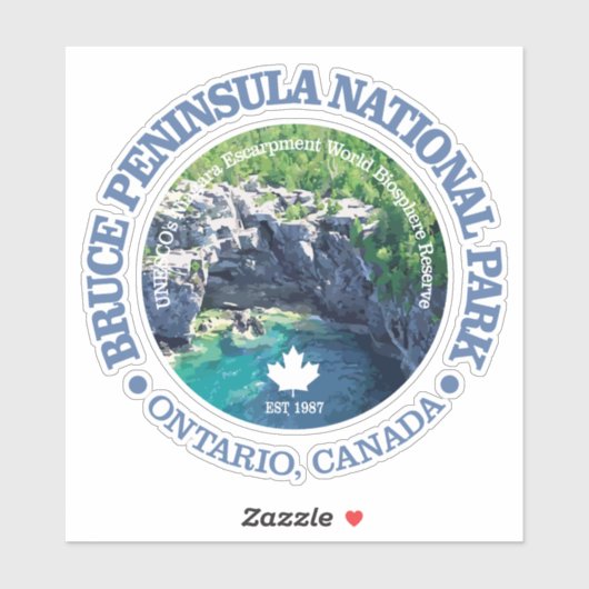 Bruce Peninsula NP Aufkleber (Blatt)