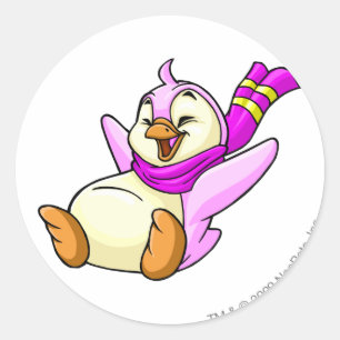 Bruce Pink Runder Aufkleber