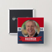 BRUCE RAUNER CAMPAIGN BUTTON (Vorne & Hinten)